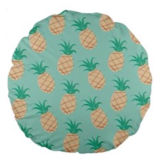 Pineapple Large 18  Premium Round Cushions by Brittlevirginclothing