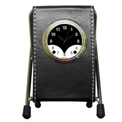 Cute Pinguin Pen Holder Desk Clocks by Brittlevirginclothing