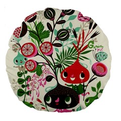 Cute Cartoon Large 18  Premium Round Cushions by Brittlevirginclothing