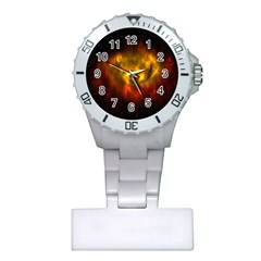 Galaxy Nebula Space Cosmos Universe Fantasy Plastic Nurses Watch by Amaryn4rt