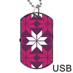 Pattern Background Texture Aztec Dog Tag Usb Flash (two Sides) by Amaryn4rt