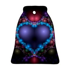 Blue Heart Bell Ornament (two Sides) by Amaryn4rt