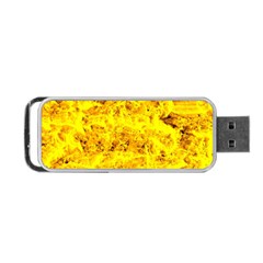 Yellow Abstract Background Portable Usb Flash (one Side) by Amaryn4rt