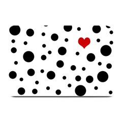 Dots And Hart Plate Mats by Valentinaart