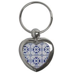 Ceramic Portugal Tiles Wall Key Chains (heart)  by Amaryn4rt