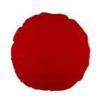 Just red Standard 15  Premium Flano Round Cushions Back