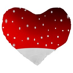 Christmas Background  Large 19  Premium Heart Shape Cushions by Nexatart