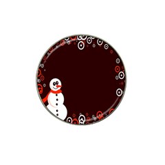 Snowman Holidays, Occasions, Christmas Hat Clip Ball Marker by Nexatart