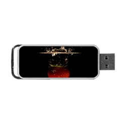 Strawberry Portable Usb Flash (one Side) by Nexatart