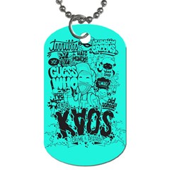 Typography Illustration Chaos Dog Tag (one Side) by Nexatart