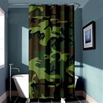 Camouflage Green Brown Black Shower Curtain 36  x 72  (Stall)  Curtain(36 X72 ) - 33.26 x66.24  Curtain(36 X72 )