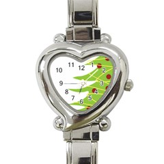 Christmas Tree Christmas Heart Italian Charm Watch by Nexatart