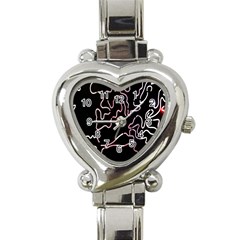 Abstract Glare Visual Art Heart Italian Charm Watch by Nexatart