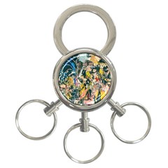 Art Graffiti Abstract Lines 3-ring Key Chains by Nexatart