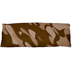 Background For Scrapbooking Or Other Beige And Brown Camouflage Patterns Body Pillow Case Dakimakura (two Sides) by Nexatart