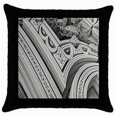 Arches Fractal Chaos Church Arch Throw Pillow Case (black) by Nexatart