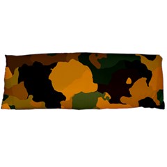 Background For Scrapbooking Or Other Camouflage Patterns Orange And Green Body Pillow Case (dakimakura) by Nexatart