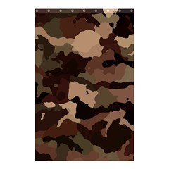 Background For Scrapbooking Or Other Camouflage Patterns Beige And Brown Shower Curtain 48  X 72  (small)  by Nexatart