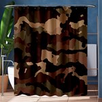 Background For Scrapbooking Or Other Camouflage Patterns Beige And Brown Shower Curtain 60  x 72  (Medium)  60 x72  Curtain