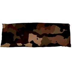 Background For Scrapbooking Or Other Camouflage Patterns Beige And Brown Body Pillow Case (dakimakura) by Nexatart