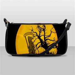 Death Haloween Background Card Shoulder Clutch Bags by Nexatart