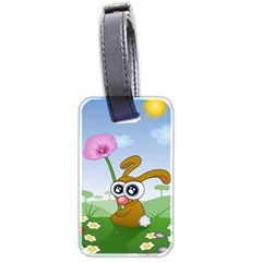 Easter Spring Flowers Happy Luggage Tags (two Sides) by Nexatart