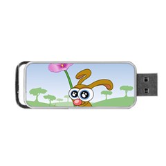 Easter Spring Flowers Happy Portable Usb Flash (two Sides) by Nexatart