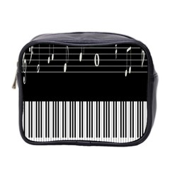 Piano Keyboard With Notes Vector Mini Toiletries Bag 2-side by Nexatart