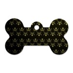 Abstract Skulls Death Pattern Dog Tag Bone (One Side) Front