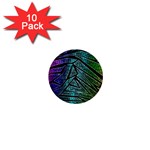 Abstract Background Rainbow Metal 1  Mini Buttons (10 pack)  Front