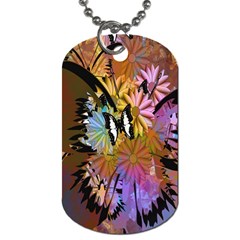 Abstract Digital Art Dog Tag (one Side) by Nexatart