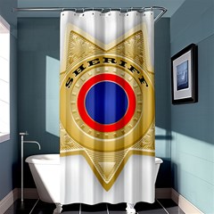 Sheriff S Star Sheriff Star Chief Shower Curtain 36  X 72  (stall)  by Nexatart