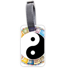 Yin Yang Eastern Asian Philosophy Luggage Tags (one Side)  by Nexatart