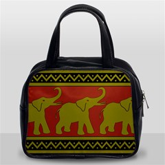 Elephant Pattern Classic Handbags (2 Sides) by Nexatart