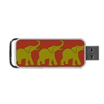 Elephant Pattern Portable USB Flash (One Side) Front