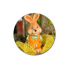 Easter Hare Easter Bunny Magnet 3  (round) by Nexatart