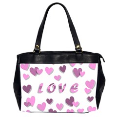 Love Valentine S Day 3d Fabric Office Handbags (2 Sides)  by Nexatart