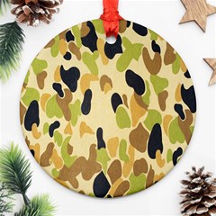 Army Camouflage Pattern Ornament (round) by Nexatart