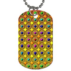 Background Tile Kaleidoscope Dog Tag (one Side) by Nexatart