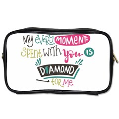 My Every Moment Spent With You Is Diamond To Me / Diamonds Hearts Lips Pattern (white) Toiletries Bags 2-side by FashionFling