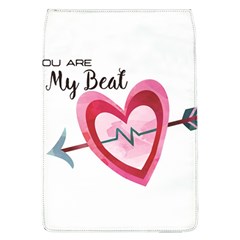 You Are My Beat / Pink And Teal Hearts Pattern (white)  Flap Covers (l)  by FashionFling