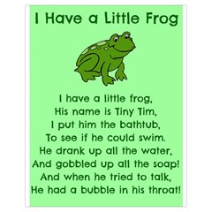 Little Frog Poem Drawstring Bag (small) by athenastemple