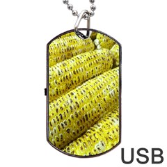 Corn Grilled Corn Cob Maize Cob Dog Tag Usb Flash (one Side) by Nexatart