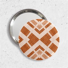 Fabric Textile Tan Beige Geometric 2 25  Handbag Mirrors by Nexatart