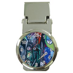 Graffiti Art Urban Design Paint Money Clip Watches by Nexatart