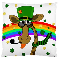 Irish Giraffe Standard Flano Cushion Case (two Sides) by Valentinaart