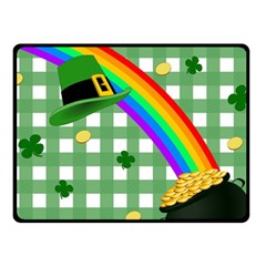 St  Patrick s Day Rainbow Fleece Blanket (small) by Valentinaart