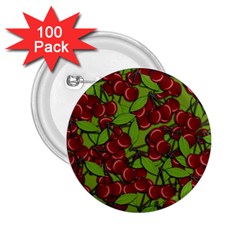 Cherry Jammy Pattern 2 25  Buttons (100 Pack)  by Valentinaart