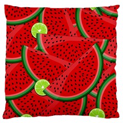 Watermelon Slices Large Cushion Case (one Side) by Valentinaart