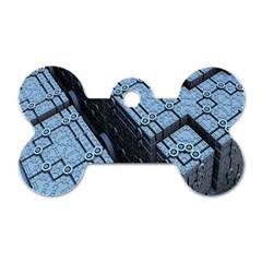 Grid Maths Geometry Design Pattern Dog Tag Bone (two Sides) by Nexatart